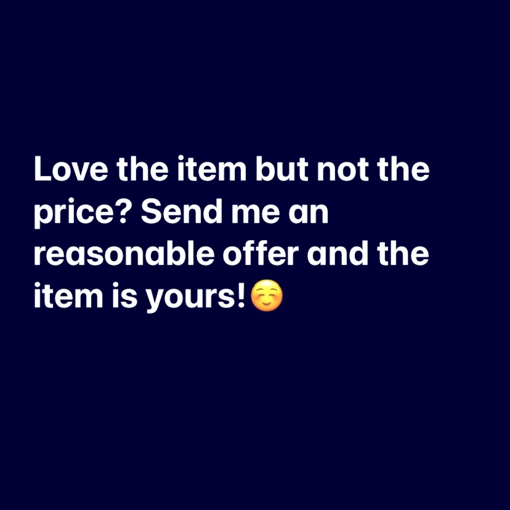 All offers welcome!
